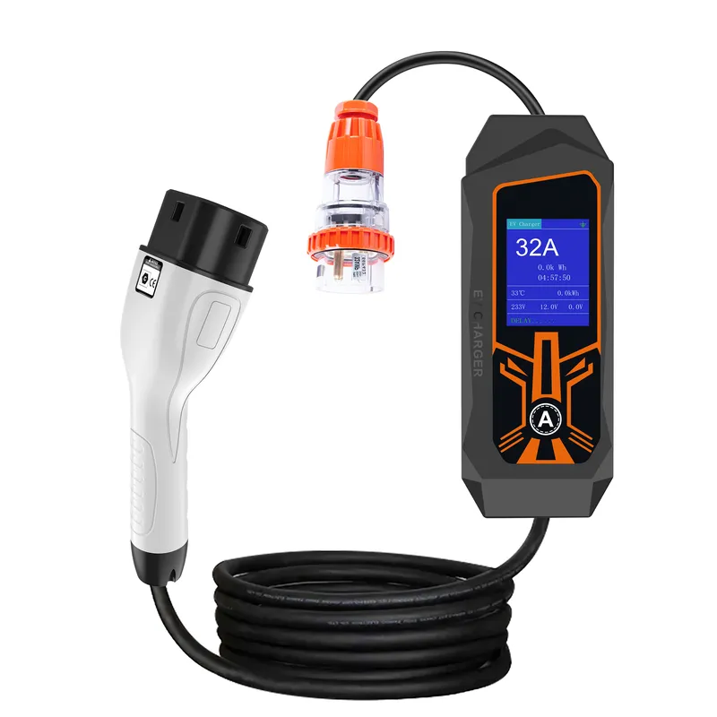 Portable Ev Charger 32A Type 2 Cee Plug - شاحن سيارات كهربائية محمول AP01 بقوة