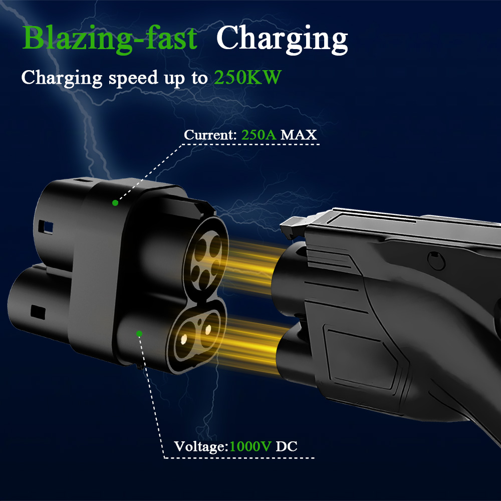 محول شحن السيارات الكهربائية م - مراجعة Ccs2 To Ccs1 Fast Charge Adapter 250Kw وسعره