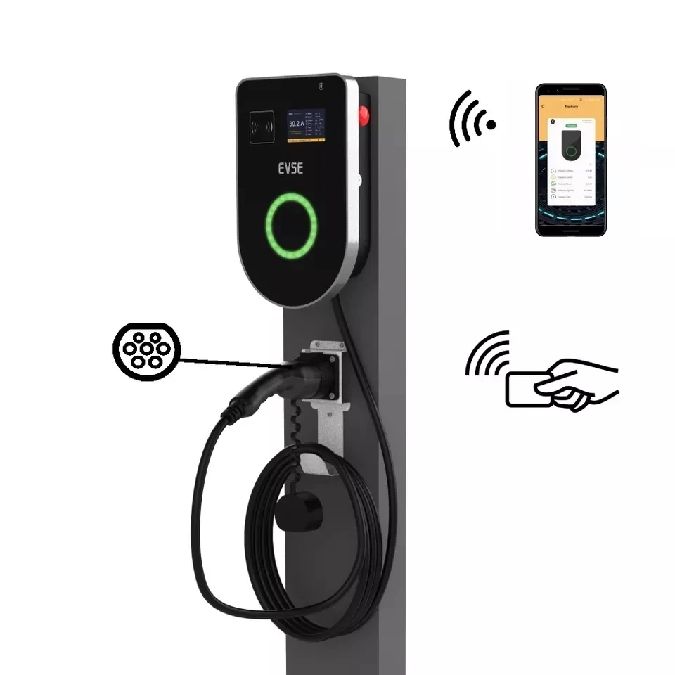 شاحن EV OCPP نوع 2 كابل شحن 11 - مراجعة 22Kw Wallbox Type 2 Ocpp Rfid وسعره