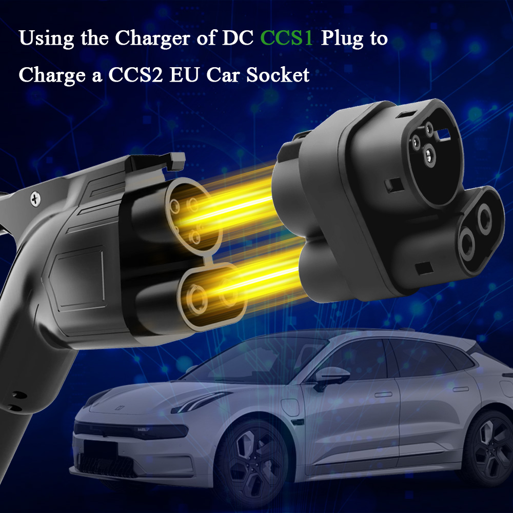 Kolanky CCS1 إلى CCS2 EV DC 10 - مراجعة Ccs2 To Ccs1 Fast Charge Adapter 250Kw وسعره