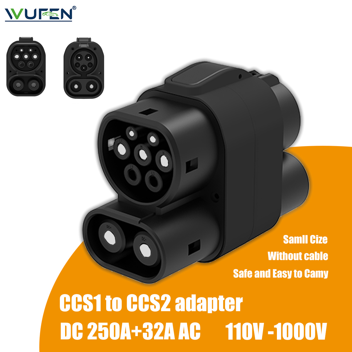 WUFEN 250A + 32A CCS1 شاحن إلى - مراجعة Ccs2 To Ccs1 Fast Charge Adapter 250Kw وسعره