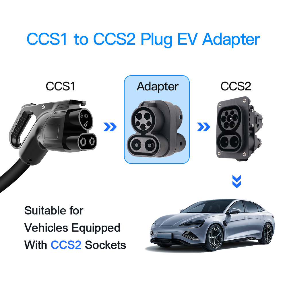 Kolanky 250A CCS1 إلى CCS2 EV  - مراجعة Ccs2 To Ccs1 Fast Charge Adapter 250Kw وسعره