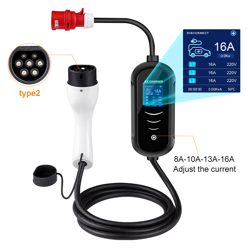 شاحن محمول IPENGEN للسيارة الك - مراجعة Portable Ev Charger 32A Type 2 Cee Plug وسعره