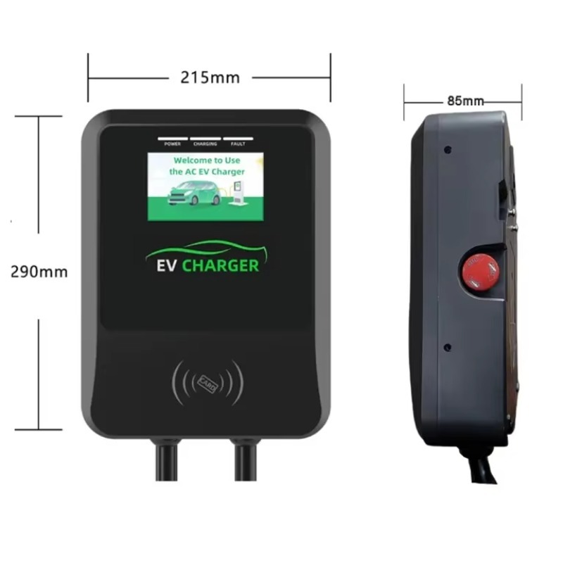 محطة شحن السيارات الكهربائية W - مراجعة 22Kw Wallbox Type 2 Ocpp Rfid وسعره