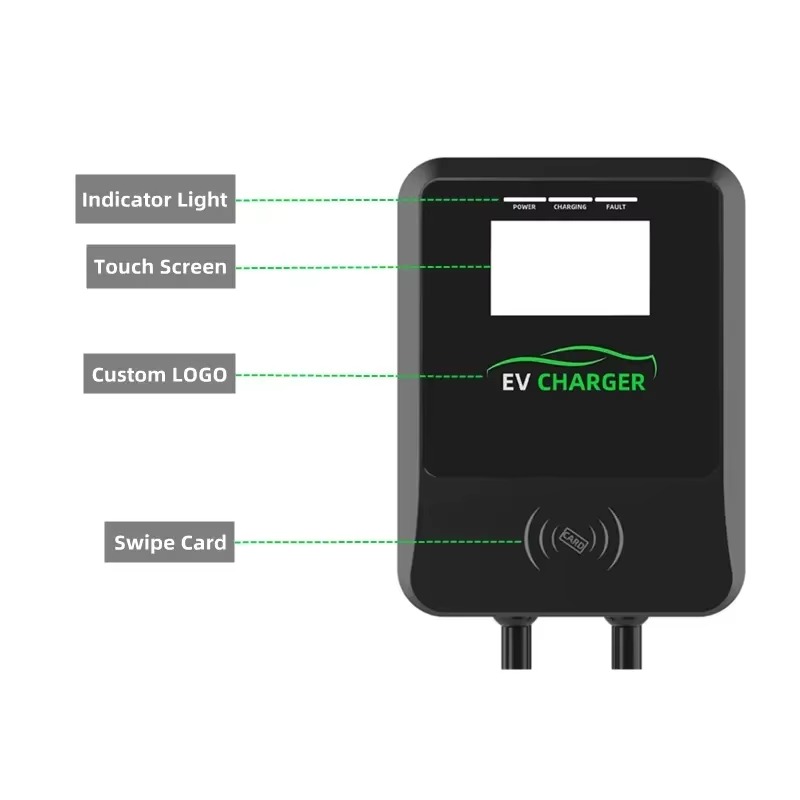 محطة شحن السيارات الكهربائية W - مراجعة 22Kw Wallbox Type 2 Ocpp Rfid وسعره