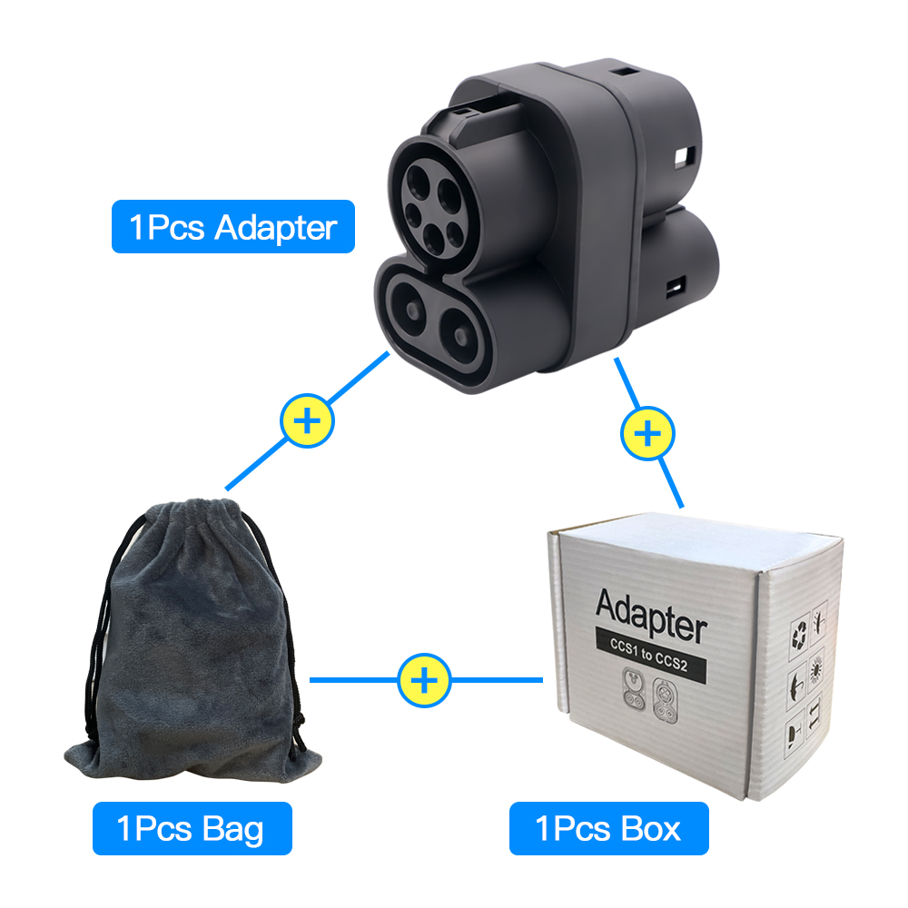 CCS1 إلى CCS2 EV مهايئ شاحن 25 - مراجعة Ccs2 To Ccs1 Fast Charge Adapter 250Kw وسعره